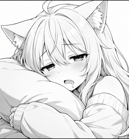 Monochrome manga illustration